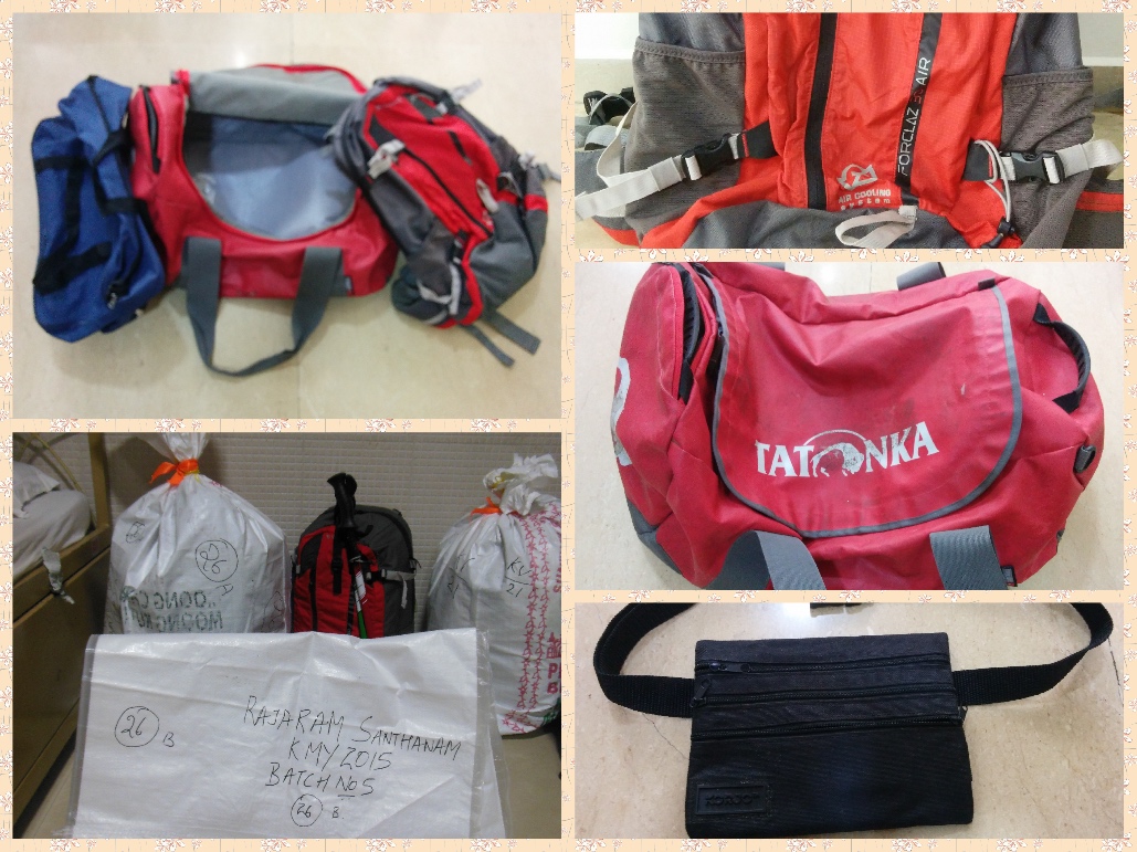 Bags and packing for Kailash